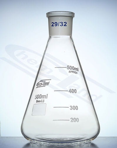 conical flask WS .29/32 capacity 00500ml CHEMLAND