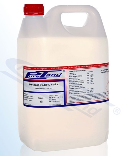 Metanol, alkohol metylowy PureLand czda op.5l HDPE kanister