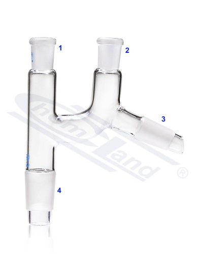 Claisen distillation adapter, grinding for flask 19/26, grinding for radiator 19/26 + 2 x 14/23