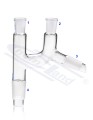Claisen distillation unit, flask cutter 24/29, radiator cutter 19/26 + 2 x 14/23