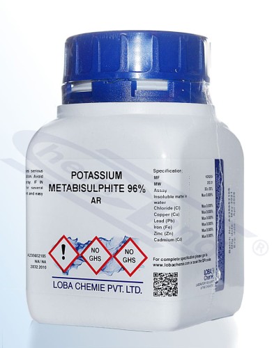 Potassium pyrosulphite 96% Loba AR Op.500g