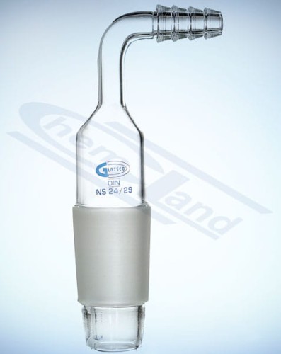 tube socket with glass socket 29/32 - bent
