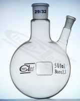 spherical flask 2 necked0050ml 24/29 and 14/23 G