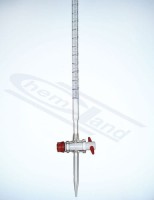 burette pr.kl AS CERT 010 0.05 tap PTFE GLASSCO