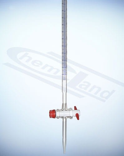 burette pr.kl AS CERT tap belt PTFE 050 0.1 GLASSCO