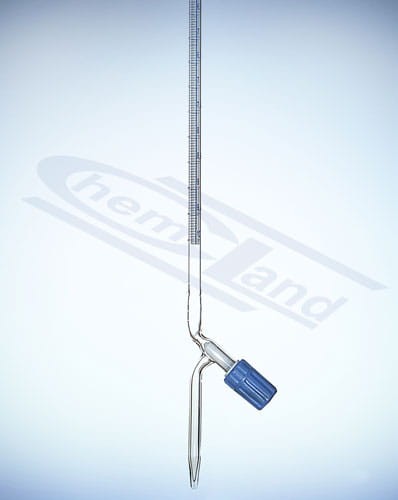 burette pr.cl AS WITHOUT CERTIFICATE needle tap PTFE 025 GLASSCO