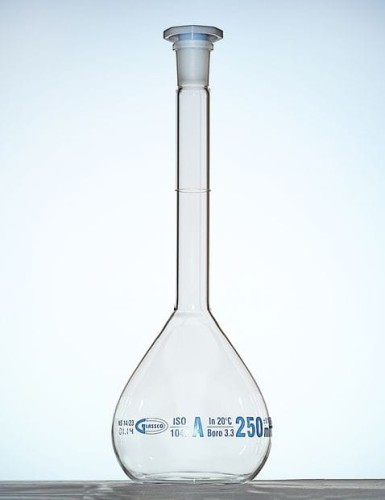 volumetric flask with class A certificate 0010ml GLASSCO WS 10/19