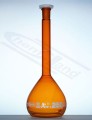 volumetric flask with CERT. Orangish cl A 0100ml GLASSCO WS 14/23