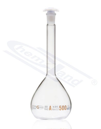 volumetric flask with brown certificate class A 0005ml WS 10/19
