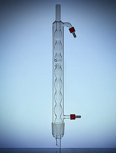 ball cooler for Soxhlet road-rail apparatus 250ml PP ferrules WS 45/40 effect length. 400 mm