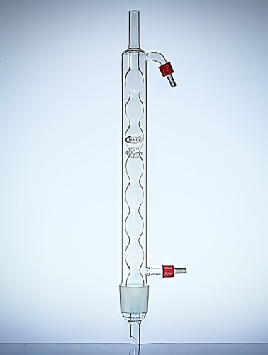 ball cooler for Soxhlet road-going apparatus 1000ml PP ferrules WS 71/55 effect length. 400 mm