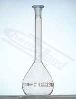 volumetric flask with brown certificate class A 0025ml WS 12/21
