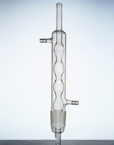 Ball cooler for Soxhlet roadside camera 1000ml cr. glass WS 71/55 effect length. 400 mm