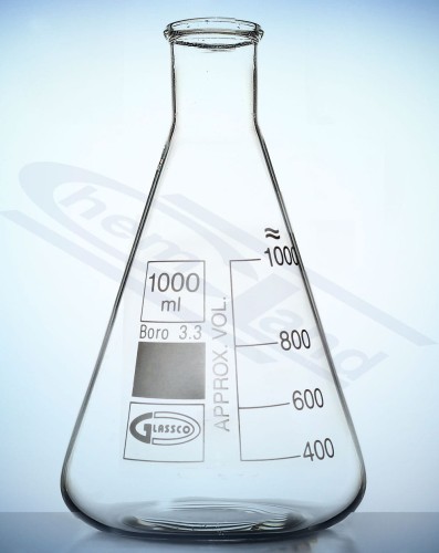 Narrow-necked conical flask 02000 ml GLASSCO DIN ISO 1773