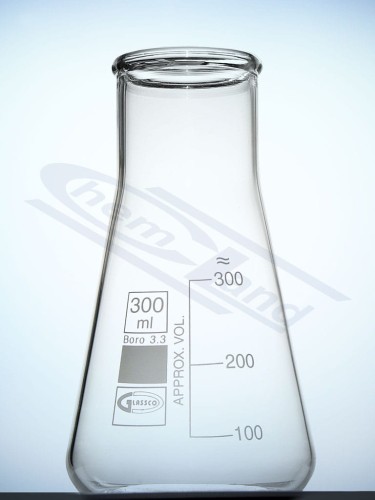 wide-necked conical flask 01000 ml GLASSCO DIN 12385, EN ISO 24450