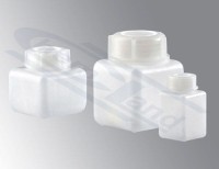butelka kwadratowa PE-HD 0100ml z zakrętką PE-LD