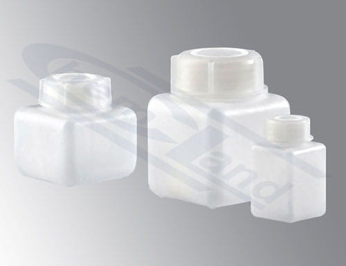 butelka kwadratowa PE-HD 0100ml z zakrętką PE-LD