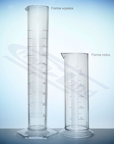 SAN cylinder cl.B embossed scale LOW 0250ml: 5ml