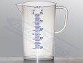 zlewka z uchem, PP sk tłoczona niebieska, pojemność 0100ml