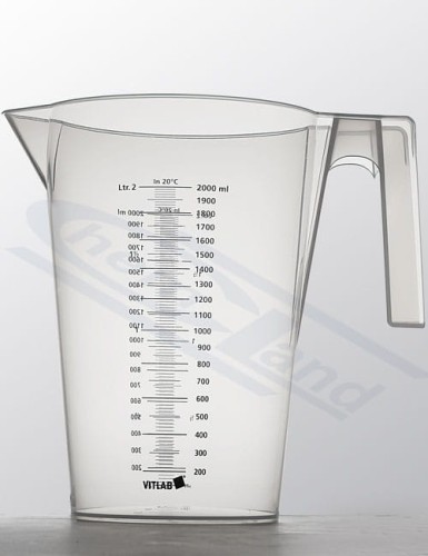 zlewka z uchwytem PP skala czarna pojemność 500ml
