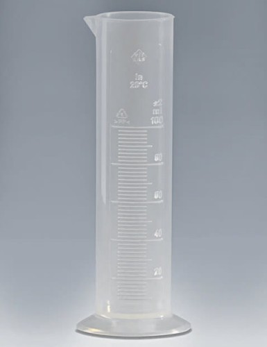 PP cylinder low spouted sk. embossed 0100ml