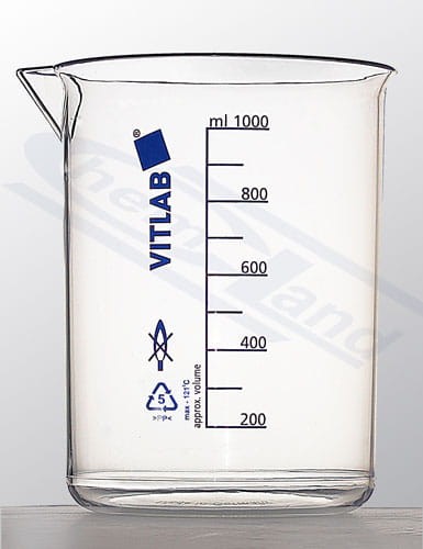 Zlewka PP z podziałką niebieska 0400ml