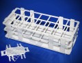 Statyw składany PP BIAŁY 40 miejsc fi 20 (4 X 10) WYMIARY 246X106X68
