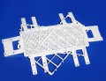 Statyw składany PP BIAŁY 40 miejsc fi 20 (4 X 10) WYMIARY 246X106X68