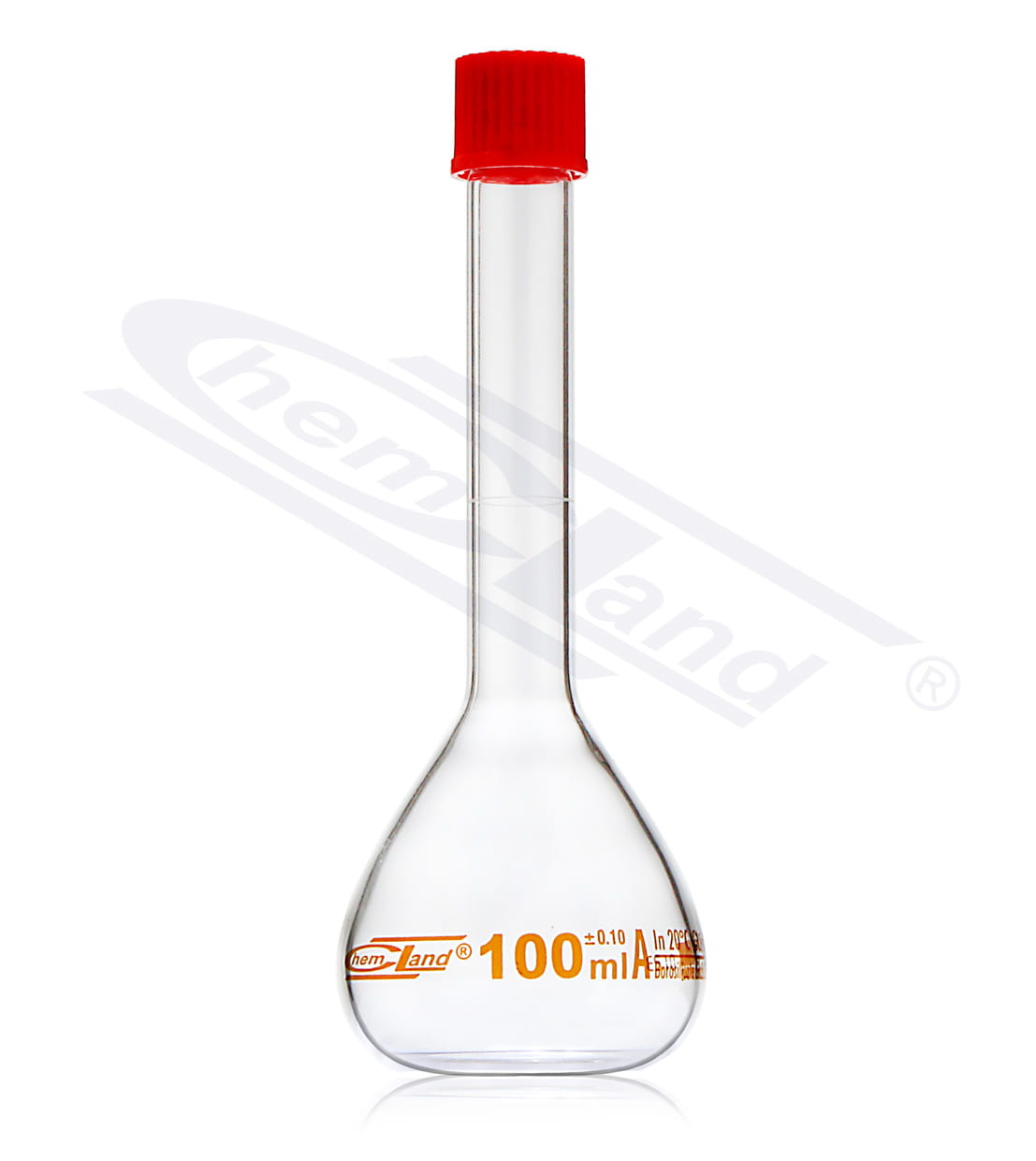 graduated flask with brown scale certificate cl A 0005ml with screw cap ...