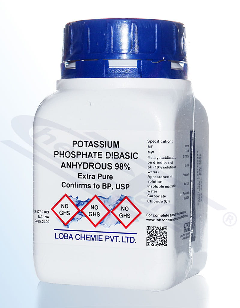 Potassium di-Potassium hydrogen phosphate, anhydrous 98% Loba extra ...